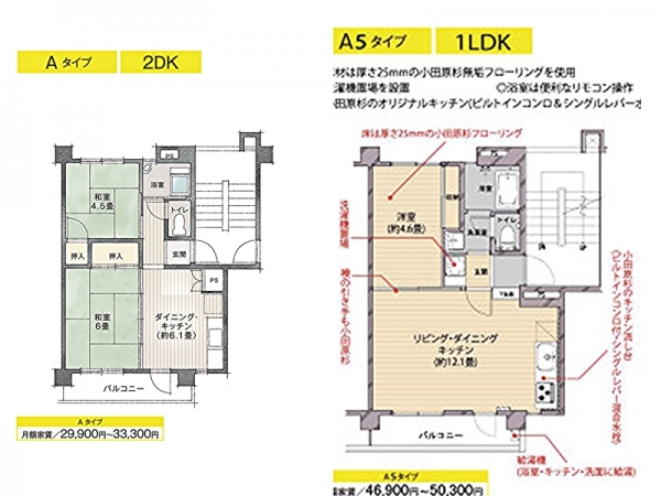 住棟によっては山や海が見える。天気が悪かったせいで不鮮明だが、この部屋も遠くに海が見える（筆者撮影）