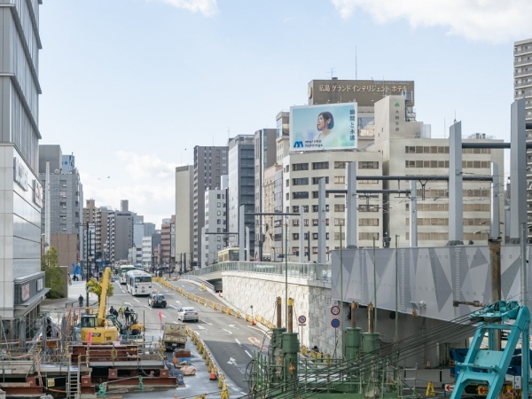 広島電鉄 路面電車 新ルートと既存ルート図（提供：広島市）