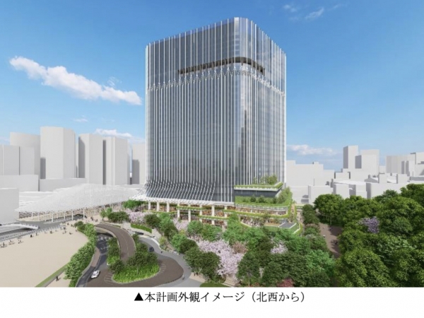 外観イメージ　※出典：京浜急行電鉄株式会社（2025年5月）『「京急品川開発プロジェクト」本格始動　（仮称）品川駅西口地区A地区新築計画着工』