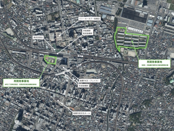 船橋駅北口より駅側を撮影　※
2025年9月撮影