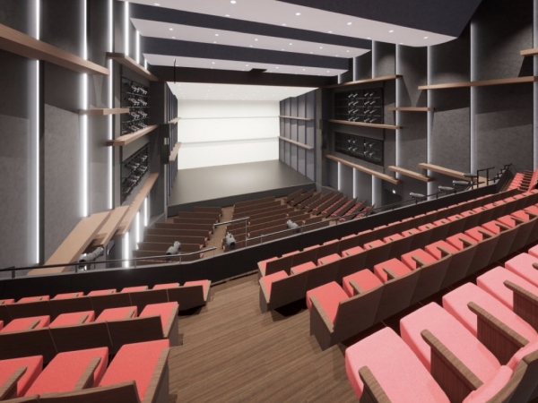 文化芸術ホール、シアター部（音楽コンサート利用時）のイメージ　※出典：港区立みなと芸術センターm~m（むーむ）公式サイト（https://www.minatoartscenter.jp/about/#overview）