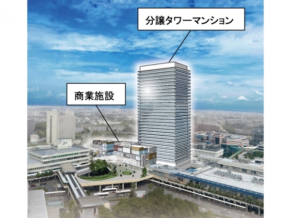 泉ケ丘駅前活性化計画 完成イメージ（画像引用：南海電鉄「南海電鉄と堺市が“公民連携”で泉ヶ丘駅前地域を再整備！＆南海電鉄による「泉ケ丘駅前活性化計画」が再始動！」）