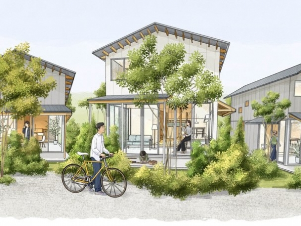 コーポラティブハウスには、集合住宅と、集合戸建群、長屋方式の住宅など複数のパターンが存在する