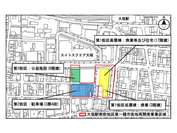▲JR快速で「名古屋」駅まで約30分で直結する「大垣」駅